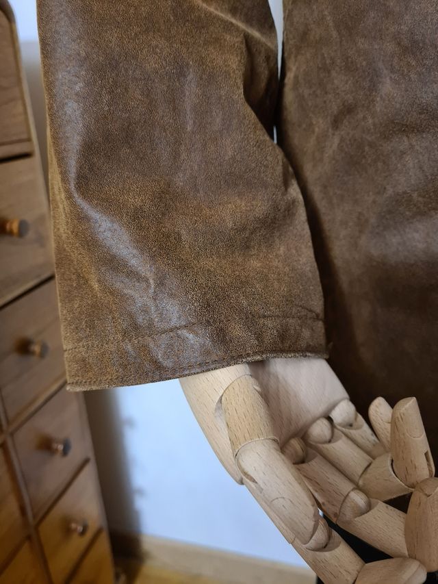 Jaqueta piel envejecida, hombre, 58