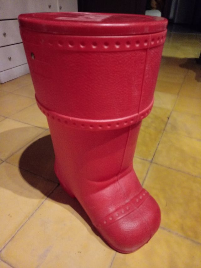Bota Navideña/ Tamburete / Contenedor