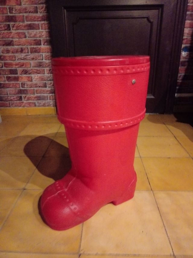 Bota Navideña/ Tamburete / Contenedor