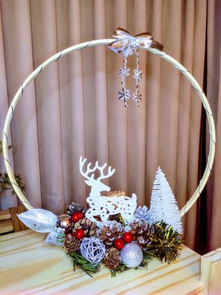 reno blanco navidad