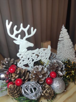reno blanco navidad