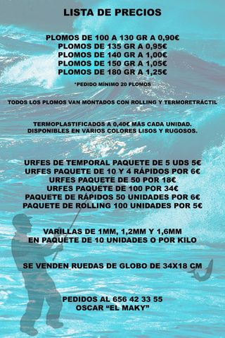 plomos pesca surfcasting 