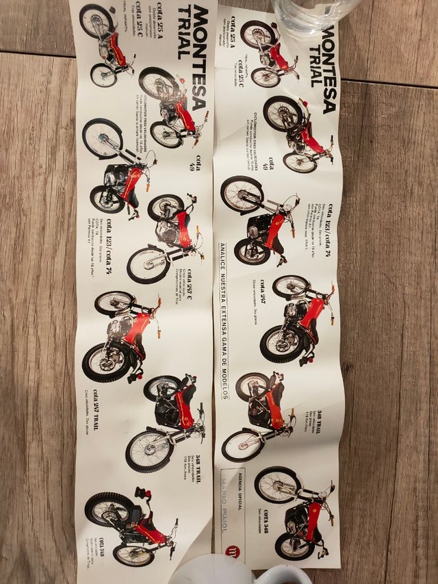 folleto montesa trial varios modelos