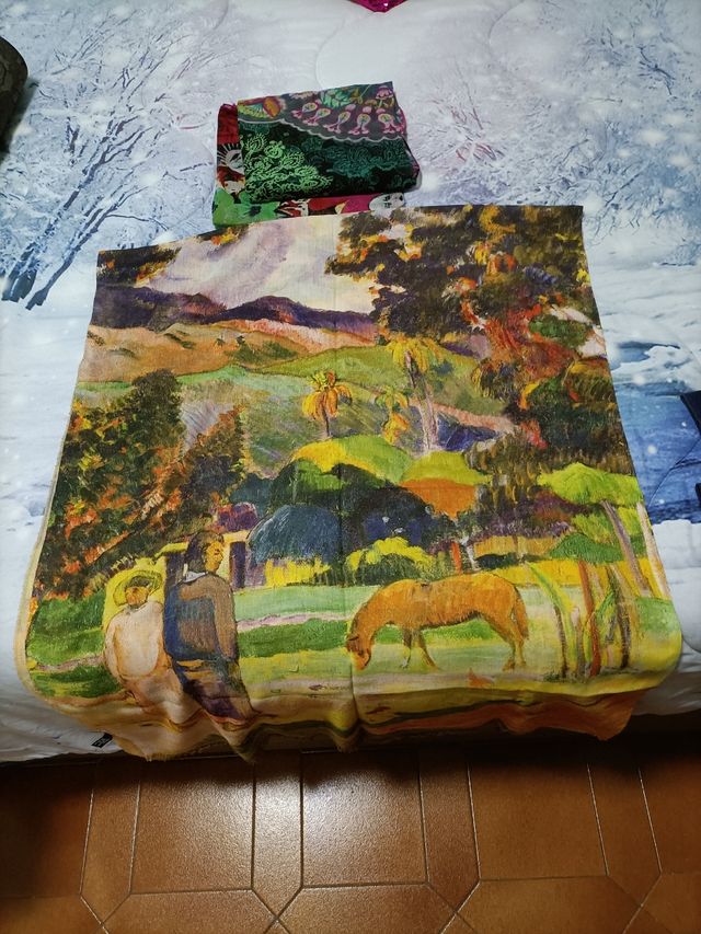 Foulard tema Campagna 50% cotone