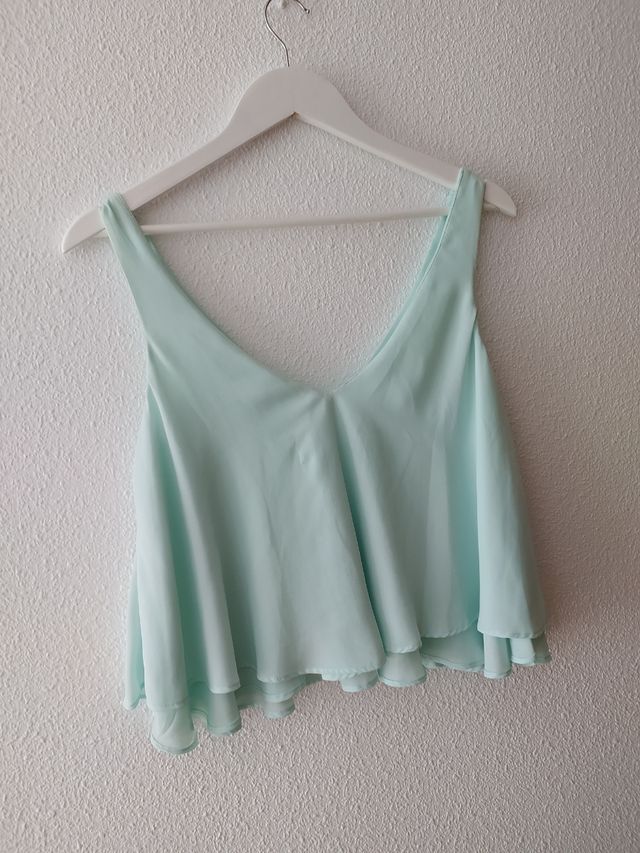 Blusa corta  verde