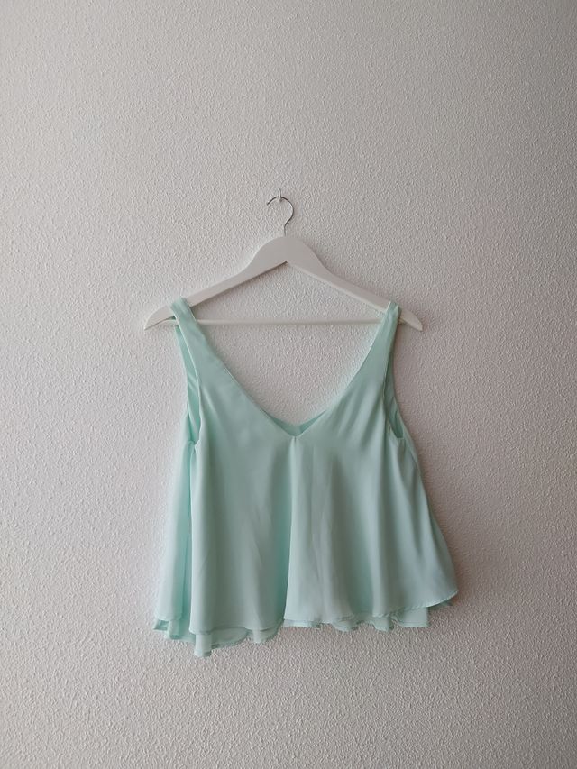 Blusa corta  verde