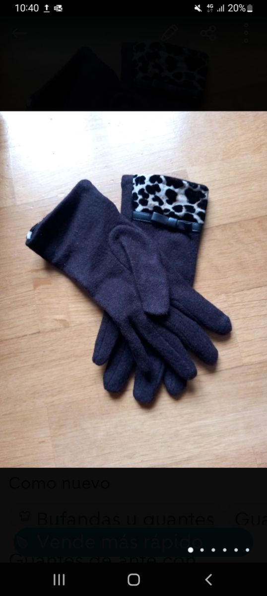 Guantes mujer animal print como nuevos