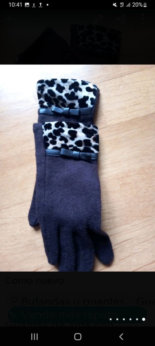 Guantes mujer animal print como nuevos