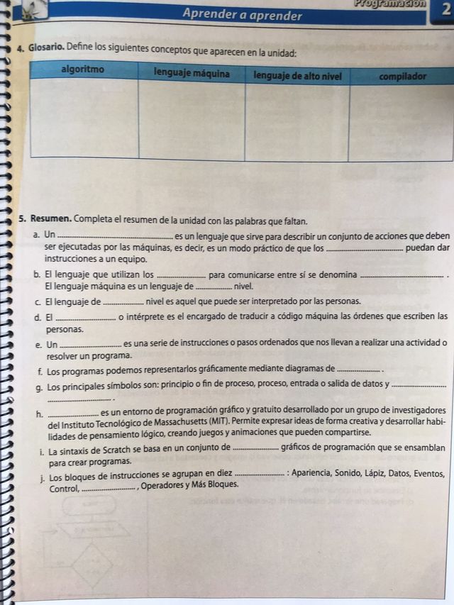 Cuaderno Tecnología y Program. 1º ESO