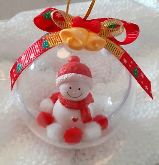 Regalo original Bola Navidad Muñeco nieve
