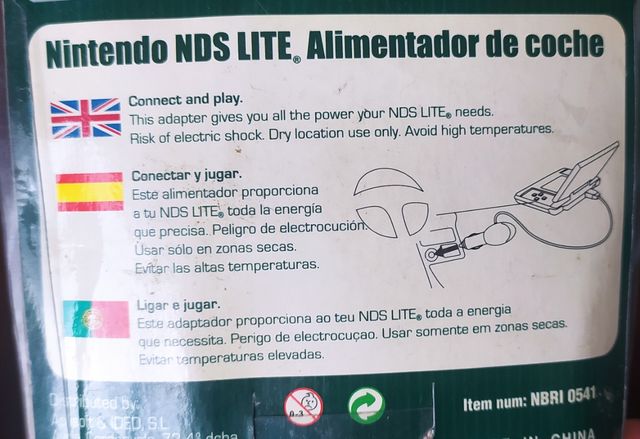 cargador de coche Nintendo NSD LITE