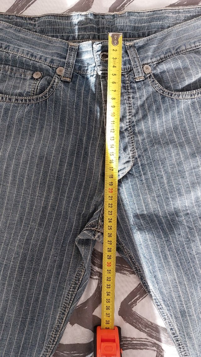 jeans uomo leggeri azzurri con righe