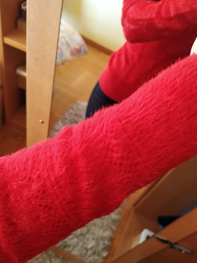 Jersey rojo mujer suave.