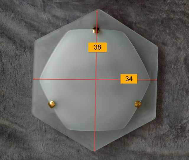 Aplique de luz para techo, forma exagonal