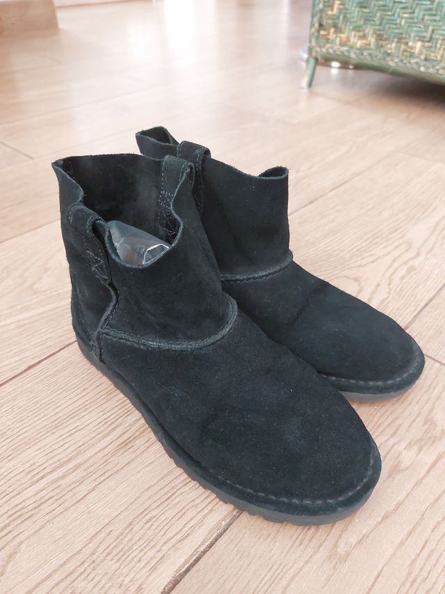 Botines UGG de terciopelo negro T-37
