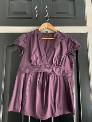 Camisa premamá berenjena