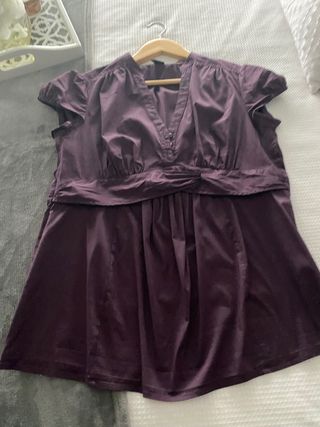 Camisa premamá berenjena