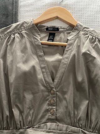 Camisa premamá color piedra