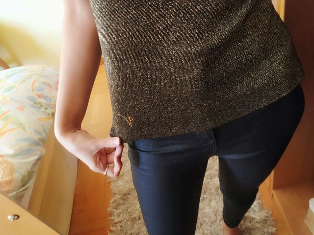 Camiseta brillo mujer fiesta.