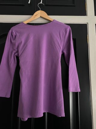 Camisa premamá color lila
