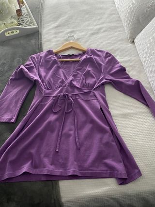 Camisa premamá color lila