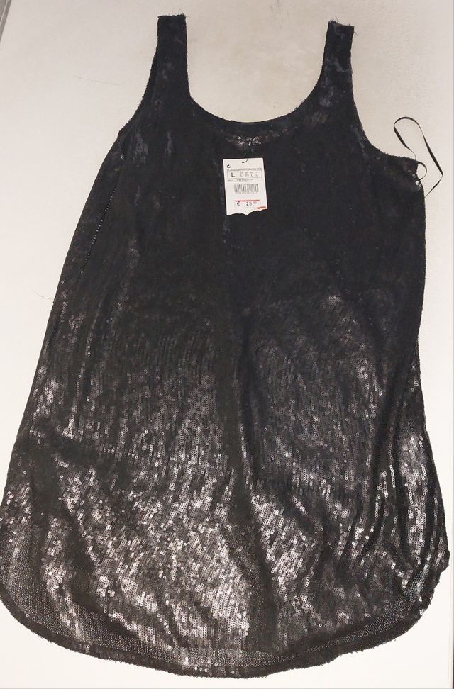 vestido negro lentejuelas 