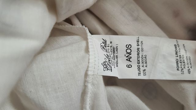 VESTIDO NIÑA 6 AÑOS