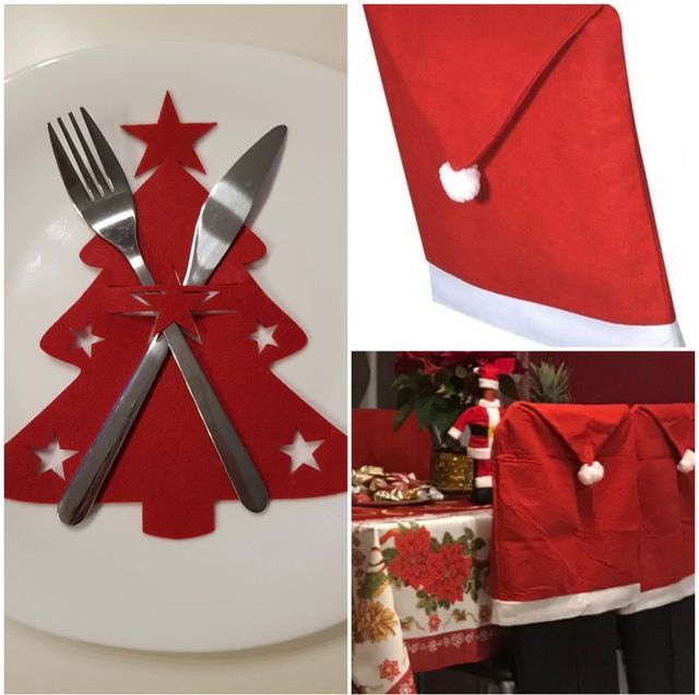 Lote Decoración de Navidad para la mesa y sillas