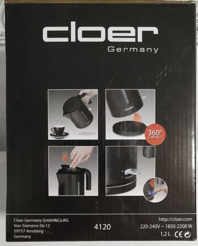 Hervidor eléctrico Cloer 1,2 litros NUEVO