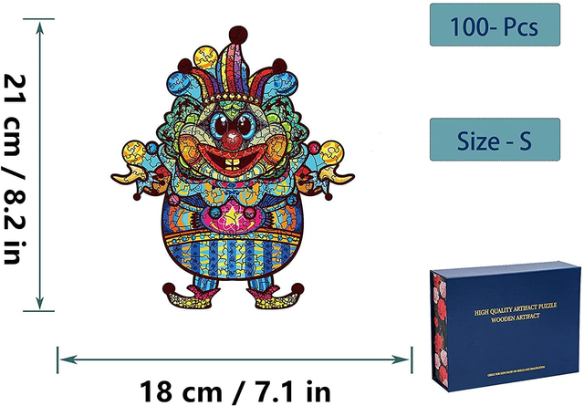 Puzzle de madera de payaso. NUEVO sin usar.