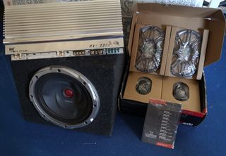 Subwoofer KENWOOD+Etapa BEYMA+Altavoces POLKAUDIO