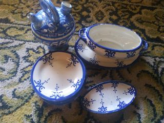 vajilla cerámica para casa de muñecas