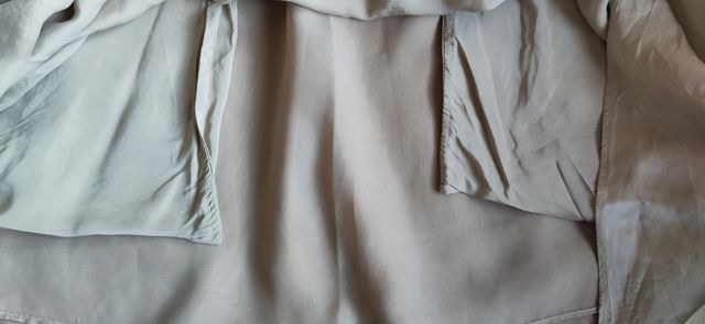 Falda de seda dorada mate Massimo Dutti ideal fies