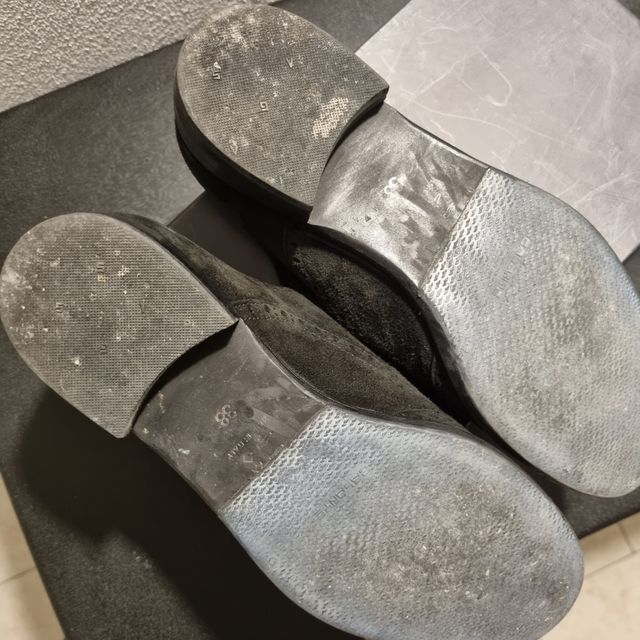 Francesine stringate camoscio nero