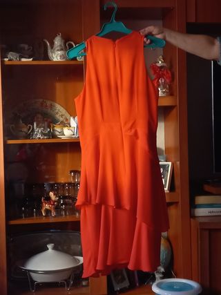 vestido fiesta anaranjado 