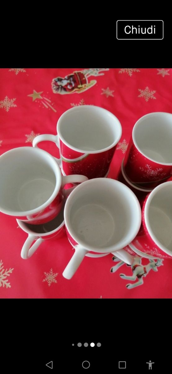 12 tazzine da caffè natalizie