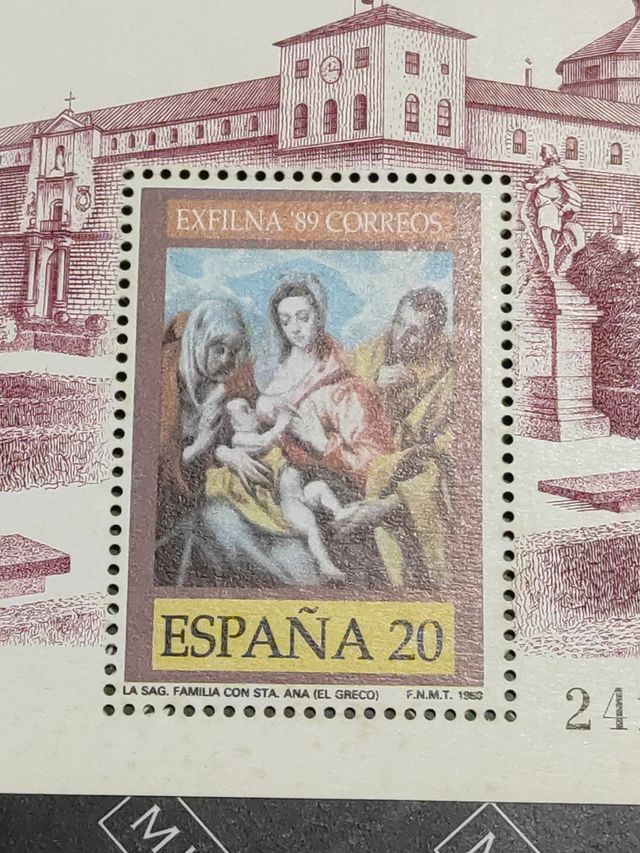 Hoja Bloque España. EXFILNA'89