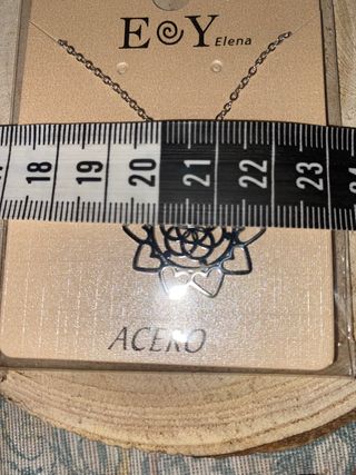Mandala colgante con cadena. Nuevo. Acero 