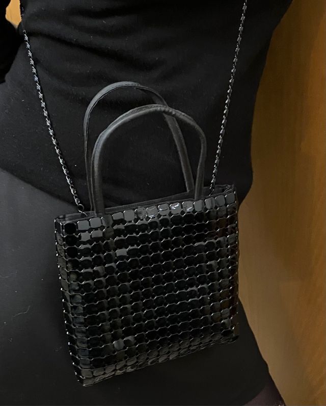 Borsetta nera elegante per feste, eventi o serate