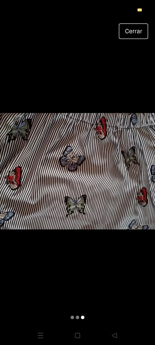 Blusa de rayas con mariposas