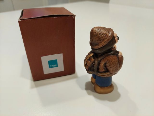 Pastore blu con gerla presepe classico Thun