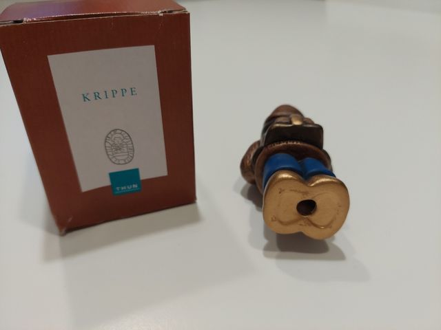 Pastore blu con gerla presepe classico Thun