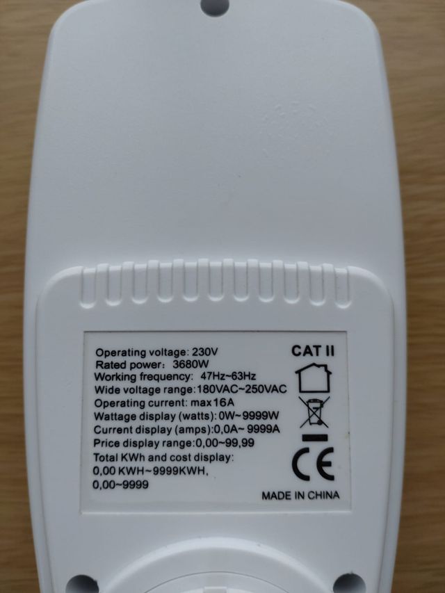 ENCHUFE MEDIDOR DE CONSUMO ELECTRICO GIFORT