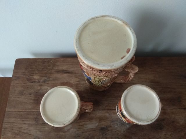 Lote de tres jarras cerveza alemanas vintage