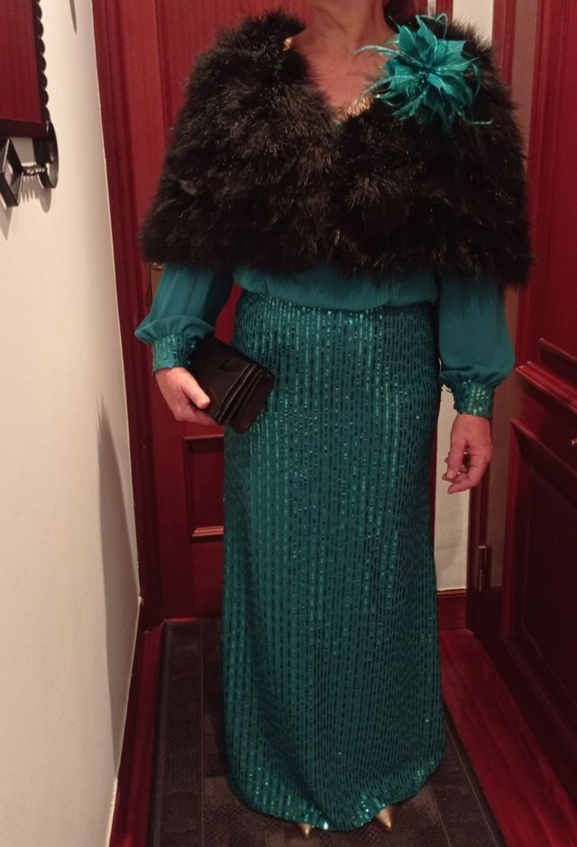 vestido largo evento/fiesta azul Nati Jiménez 42