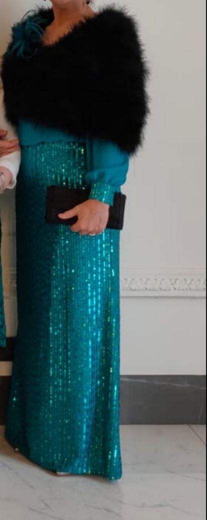 vestido largo evento/fiesta azul Nati Jiménez 42