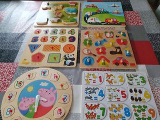lote puzzles madera