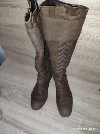 Botas altas piel marrones