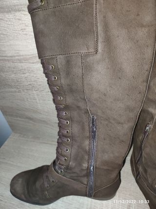 Botas altas piel marrones