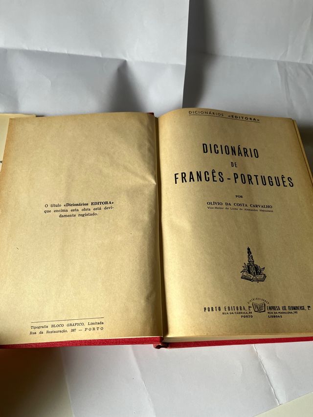ANTIGUO LIBRO DICCIONARIO FRANCES - PORTUGUES